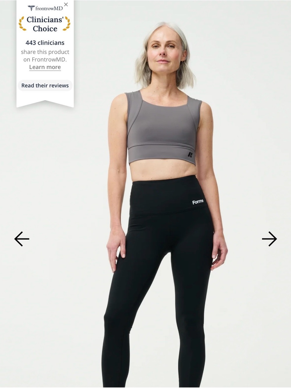 Forme Sculpted Sports Bra in Gray